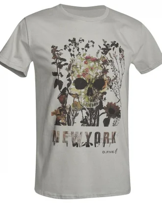 Купити футболку D.Five Skull with Flowers T-shirt в Україні